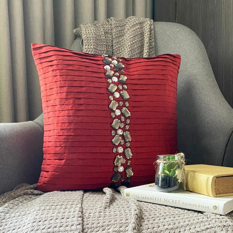 Red Pillow Covers, Pillow Cases, 12x12 inch (30x30 cm) Throw