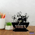 thumbnail image 4 of Handmadetneonsign Bowling Tabletop Metal Clock, Bowling Office Desktop Clock, Bowling Clock Home Decor 75903, 4 of 4