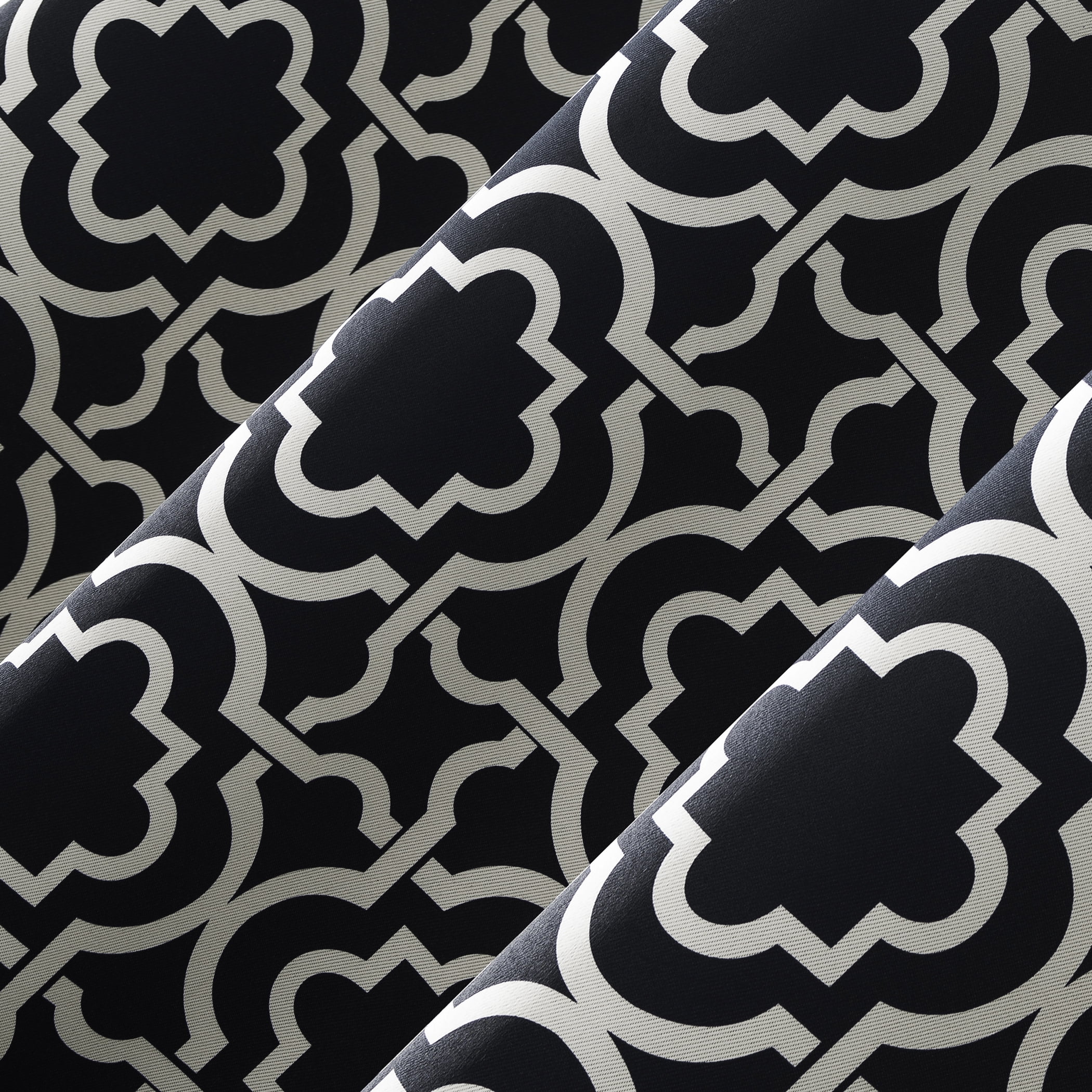 Sun Zero Barnett Trellis Blackout Grommet Curtain Panel, 40"X95", Black