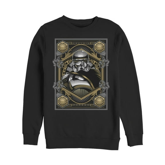 Men's Star Wars The Last Jedi Captain Phasma Card Sweatshirt Black Small
