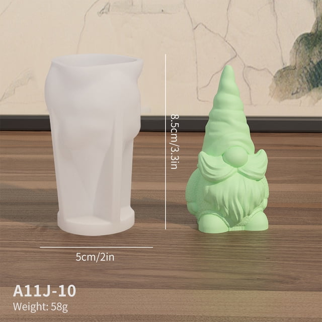Fiudx Molde para Muñeca Sin Rostro, Vela de Aromaterapia Diy con Forma de Enano, Compatible con Resina y Yeso, Fácil de Desmoldar para Manualidades, Perfecto para Decoración Del Hogar, con Temática N