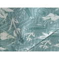 thumbnail image 3 of Ambesonne Modern Quilted Coverlet 3 Pcs, Brush Draw Floral Abstract, King Size, Cadet Blue and Grey Teal, 3 of 4