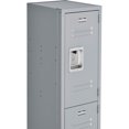 thumbnail image 4 of 3-Tier 3 Door Locker, 12"Wx15"Dx24"H, Gray, Unassembled, 4 of 7