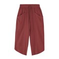 thumbnail image 4 of Nmnitkp Mens Linen Pants Casual Lightweight 3/4 Baggy Pants Drawstring Elastic Waist Beach Yoga Pants with Pockets, 4 of 4