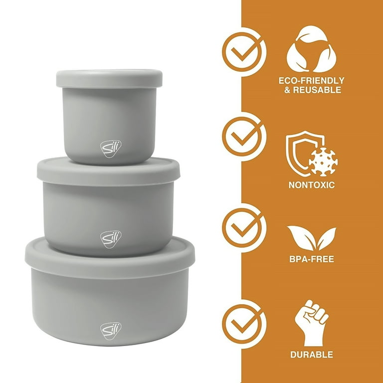 Zero Waste Collapsible Bowl With Lid - Set 3 Reusable Bowls