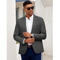 thumbnail image 2 of COOFANDY Men Linen Summer Blazer Stylish Regular Fit Linen Sportcoat Business Work Suit Jacket, 2 of 6