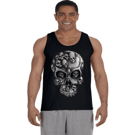 Mens Tank Tops Skulls T-shirt Sleeveless Muscle Tee Tanks