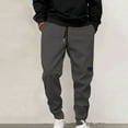 thumbnail image 2 of HOOMEUMY Men's Jogger Pants Sweatpants Elastic Waist Drawstring Trousers Loose Fit Sport Jogging Bottoms Comfortable Workout Training Running Dark Gray XXL, 2 of 7