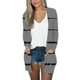 thumbnail image 2 of clear 50% off Usmixi Winter Womens Cardigan Coats Cardigan for Women Fashion Striped Print Loose Open Front Coats Fall Winter Long Sleeve Lightweight Comfy Cardigan Outwear with Pocket Up to 65% off, 2 of 4