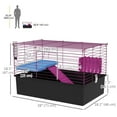 thumbnail image 3 of PawHut 18.5" Small Animal Cage with Water Bottle, Food Dish, Ramp, Black, 3 of 10