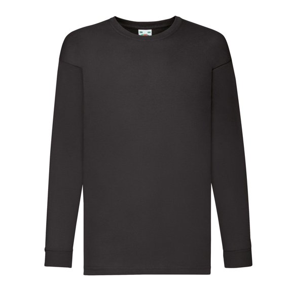 Fruit of the Loom Boys/Girls Valueweight Plain Long-Sleeved T-Shirt