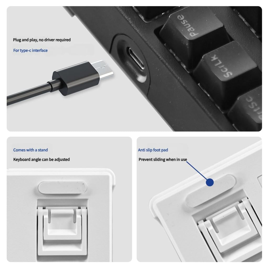 34 Key Mechanical Keyboard Single Handed Keyboard Keypad USB Number Keypad