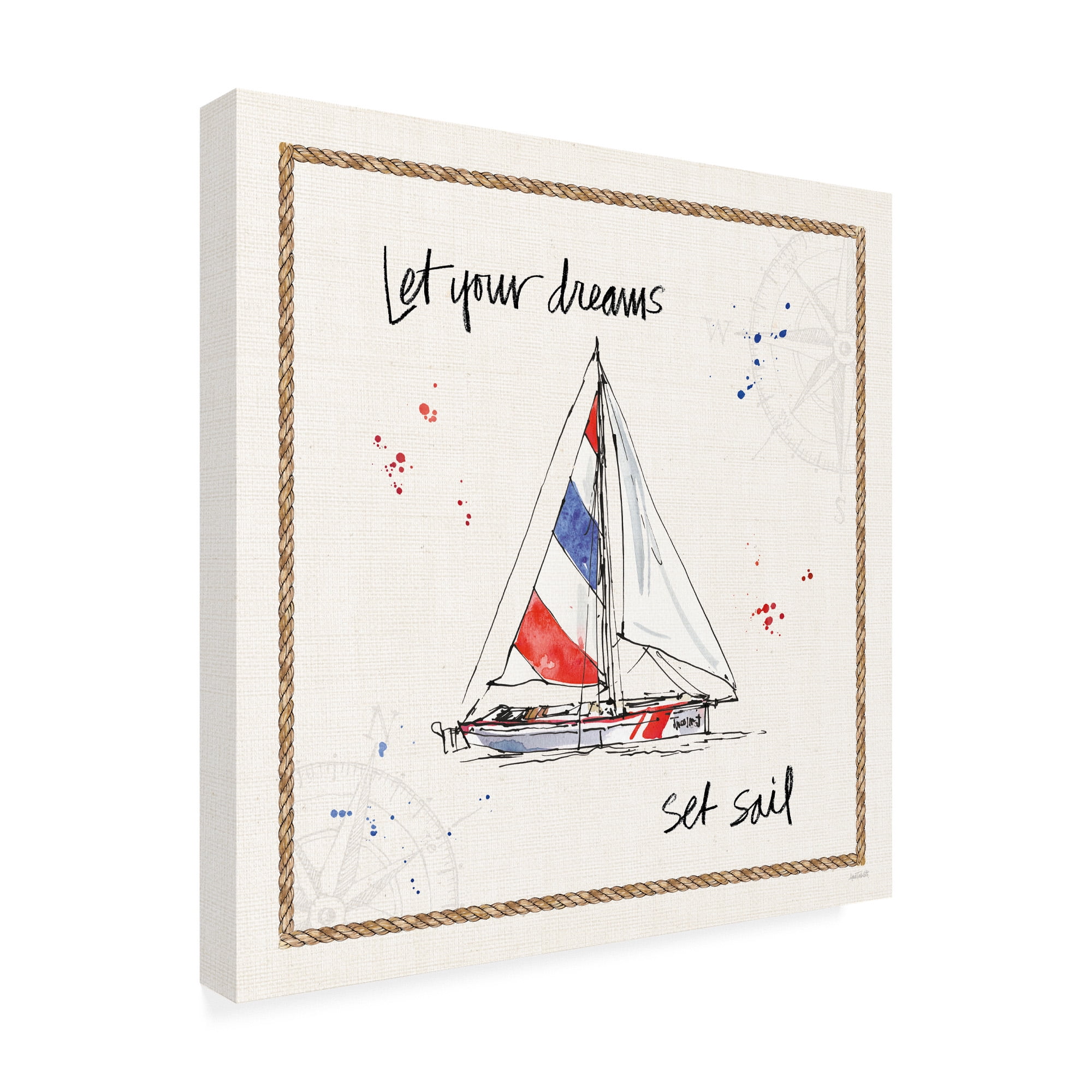 Trademark Fine Art 'Coastal Buoys III' Canvas Art by Anne Tavoletti