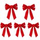 thumbnail image 5 of Ruifaya Lazos de terciopelo rojo para coronas navideñas, lazos de terciopelo para decoraciones de copas de árboles de Navidad, lazos navideños rojos para escaleras de árboles de Navidad, chimeneas,, 5 of 6