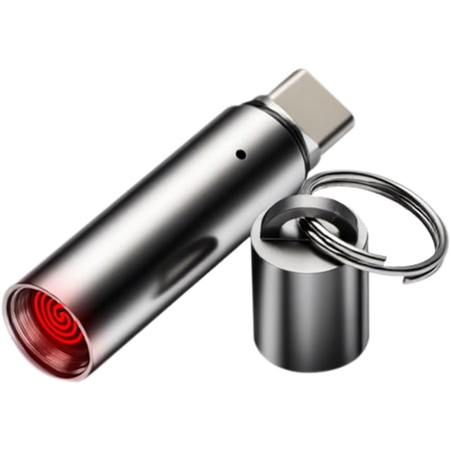 USB-C Electric Lighter.Windproof Waterproof.Phone or Power Bank Powered, mini, Lightweight, Blow Activation, Automatically Turns Off After 10 Seconds(Grey)