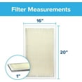 thumbnail image 2 of Filtrete 16x20x1 Air Filter, MPR 300, MERV 5, Clean Living Basic Dust 3-Month Pleated 1-Inch Air Filters, 6 Filters, 2 of 6