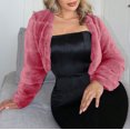 thumbnail image 5 of Ashirexll Womens Winter Coats, Jackets for Women Trendy, Ladies Warm Faux Furry V-Neck Jacket Solid Color Winter Outerwear, 5 of 6