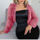 thumbnail image 5 of Chaqueta de abrigo cálida para mujer, de invierno, lisa, con cuello en V, 5 of 6