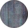 thumbnail image 1 of Ahgly Company Machine Washable Indoor Round Oriental Turquoise Blue Industrial Area Rugs, 3' Round, 1 of 4
