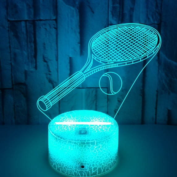 YSITIAN 3D illusion night light USB powered 7-color LED light, suitable for children's gift bedroom decoration YT-14952