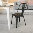 thumbnail image 3 of Flash Furniture Perry Adult Commercial-Grade Metal Indoor/Outdoor Stackable Dining Chair, Black, 3 of 13