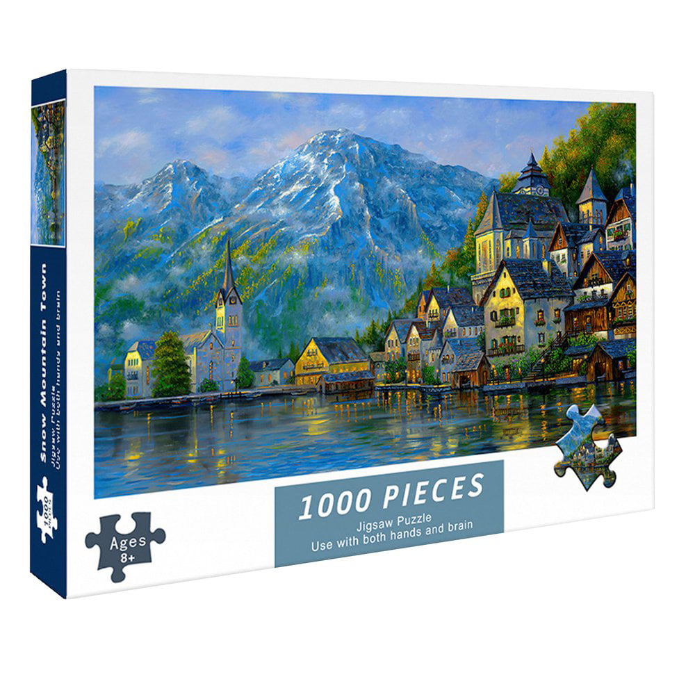 1000 Piece Jigsaw Puzzle  Snow Mountain Town by AivaToba 