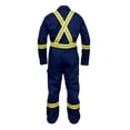 thumbnail image 3 of Safety Hi Vis Coverall with Leg Zipper 100% Cotton, 7 oz (Large, Navy Blue), 3 of 5