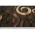 thumbnail image 6 of Handcraft Rugs-Swirls/Circles/Spiral Modern Contemporary abstrac tHand Carved Area Rug-Chocolate/Beige/Black, 6 of 10