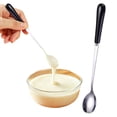 thumbnail image 2 of Solivara Ceramic Handle 304 Stainless Long Handle Spoon Colored Handle Dessert Stirring Spoon For Coffee Tea (black,6.93*0.98in), 2 of 9