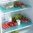 thumbnail image 4 of CMrtew 4pcs Refrigerator Liners for Shelves Washable, Fridge Shelf Liners Nonslip, Refrigerator Mats Liner for Glass Shelves, Fridge Liners for Freezer Cupboard Cabinet Drawer, 4 Color, 4 of 6