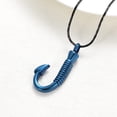 thumbnail image 5 of Personalize Fishing Hook Urn Necklace for Ashes Cremation Jewelry for Ashes Urn Memorial Necklace Fish Hook Design Stainless Steel Pendant Keepsake Ashes Holder for Men, 5 of 8