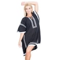 thumbnail image 4 of HAPPY BAY Women's Loungewear Oversize Caftan Mini Flowy Beach Dress 1X-2X 2764, 4 of 6