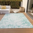 thumbnail image 6 of Addison Rugs Chantille Indoor/Outdoor Transitional Organic Teal Washable Rectangle Rug, 5' x 7'6", 6 of 6