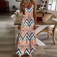 thumbnail image 2 of Kvture Summer Dresses for Women Sleeveless Casual Floral Beach Sundress Boho V-Neck Spaghetti Strap Maxi Dress C Multicolor, 2 of 5