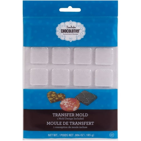 - ChocoMaker(R) Chocolatier(TM) Pre-Filled Transfer Mold-Square W/Silver Cocoa Butter Deco Dots