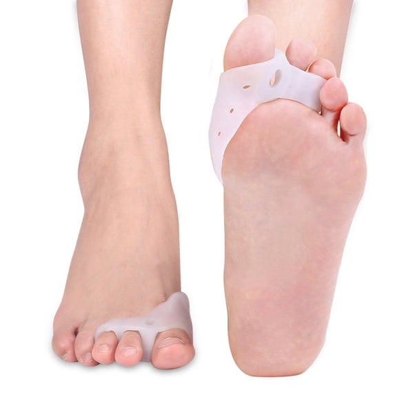Yosoo 2 Pairs Gel Toe Separator Bunion Corrector Straightener for Hammer Toe, Silicon Toe Spacer Hallux Valgus , Easy Wear in Shoes for Men and Women