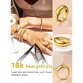 thumbnail image 4 of KeyStyle Chunky Dome Rings for Women 14K Gold Plated Signet Ring for Men Stacking Croissant Statement Ring Jewelry Gift for Women, Size 7-12, 4 of 10