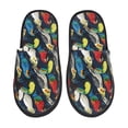 thumbnail image 2 of KLL Parrot Slippers for Women Men House Slip on Indoor Outdoor Bedroom Furry Fleece Lined Ladies Comfy Anti-Skid Rubber Hard Sole-Large, 2 of 8