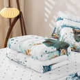 thumbnail image 6 of Homewish Kawaii Corgi Zipper Queen Comforter Set with Fitted Sheet and 2 Pillowcases,Coastal Theme Zipper Bedding Set,Cartoon Pet Dog Themed Decor,Reversible,4pcs, 6 of 8