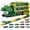 Green, variant on Foldable Dinosaur Truck Toy with 12 Alloy Cars: 5-Car Chomping Drawer & 61.8" Dual Racing Tracks, Portable Monster Carrier No Assembly (Blue)