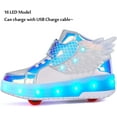 thumbnail image 2 of YAZI  Kids Roller Shoes Boy Girl Sneakers with Wheels Become Sport Sneaker with Led for Christmas Birthday Children Show Gift, 2 of 15