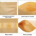 thumbnail image 3 of 100 Uds bolsas de papel Kraft bolsas de papel Kraft reutilizables con cremallera con ventana transparente adecuadas para almacenamiento de frutos secos 10*15cm esquí esquí Gafas de esquí, 3 of 5