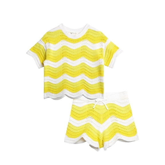 Jessica Simpson Girls' Crochet Short Set, Sizes 4-16