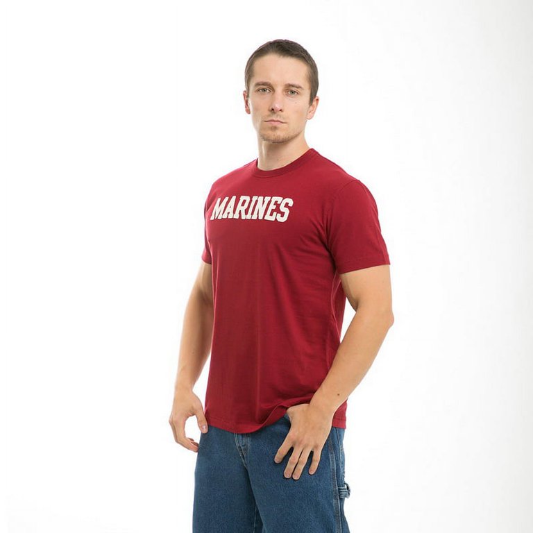 Rapiddominance Army Oceanside Applique T-Shirt - Felt Embroidered Letters, 100% Cotton, Slim Fit