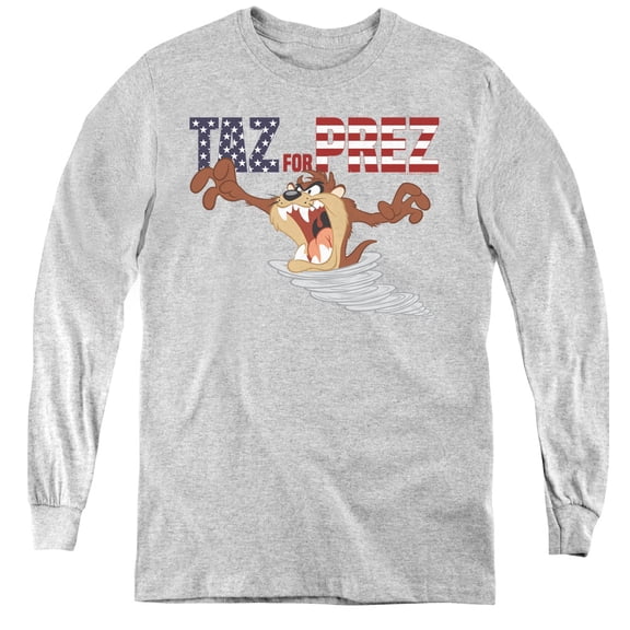 Looney Tunes - Taz For Prez 3 - Youth Long Sleeve Shirt - Small