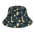 thumbnail image 3 of Daiia Dinosaur In The Space Pattern Bucket Hat - Trendy Cotton Sun Hat for Beach, Golf, Fishing - Fun Outdoor Vacation Boonie for Men and Women, 3 of 9
