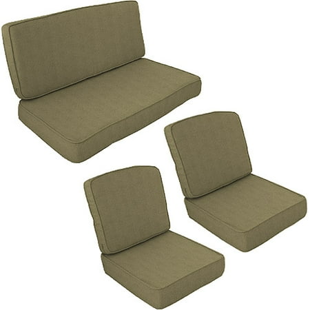 Delahey Solid Khaki Cushion Set 3-piece