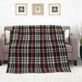 thumbnail image 3 of General Flannel Blanket 70x80in (Vertical Style) Plaid Red/Grey Black, 3 of 8