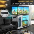 thumbnail image 4 of 55-75 Gallon Fish Tank Stand with Power Outlets & LED Light, Reversible Heavy Duty Metal Aquarium Stand with Cabinet for Fish Tank Accessories Storage, Turtle/Reptile Terrariums, White, 4 of 7
