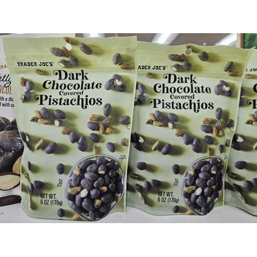 Trader Joe’s Dark Chocolate Covered Pistachios 6oz 170g (2 Bags)